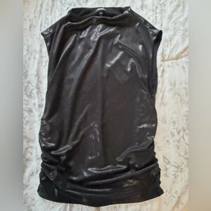Express Shiny Black Tank Top